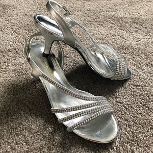 Evening rhinestone heels